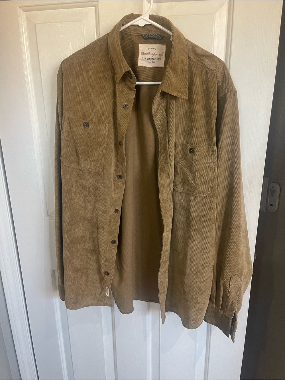 Weatherproof Men's Tan Suede-Look Shirt Jacket